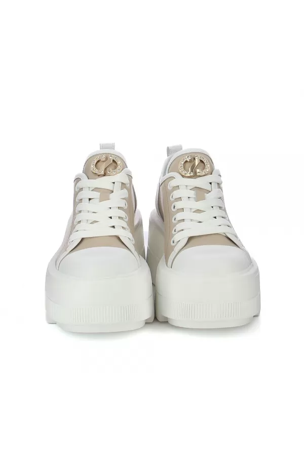 Zobacz Beżowe sneakersy na platformie CARINII--B9375-L46-T32-000-G36