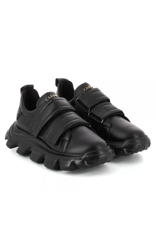 Zobacz Czarne sneakersy na rzepy CARINII--B9399-J23-000-000-G01
