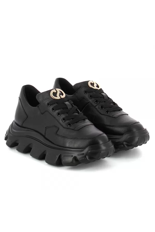 Zobacz Czarne sneakersy na platformie CARINII--B9413-J23-000-000-G01