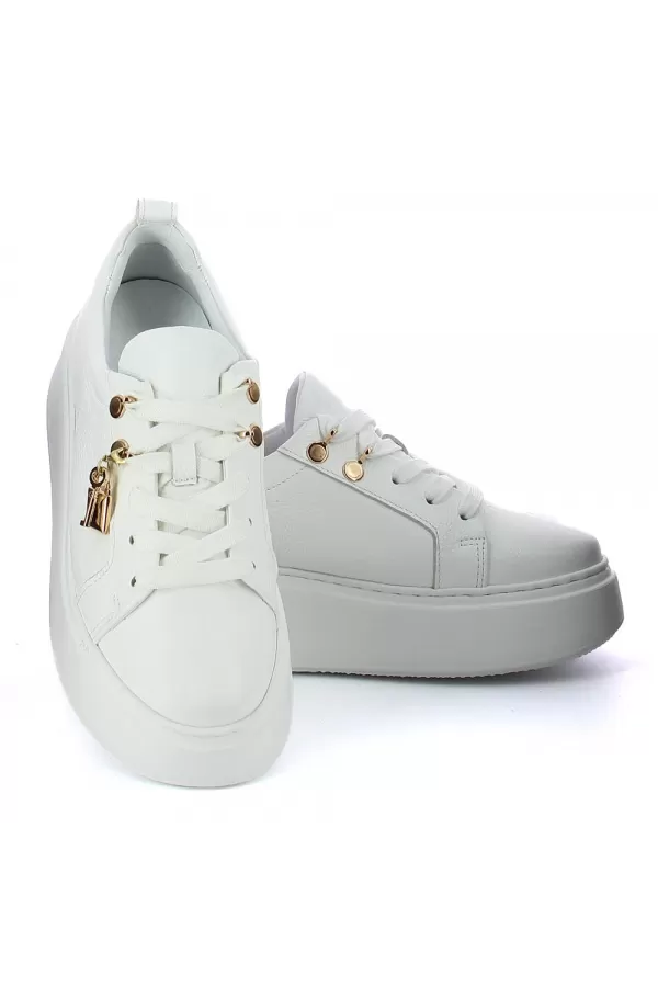 Zobacz Białe sneakersy skórzane CARINII--B9512-I81-000-000-G49