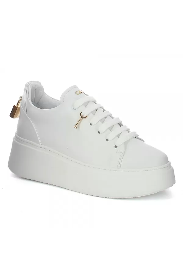 Zobacz Białe sneakersy na platformie CARINII--B9580-L46-000-000-F69