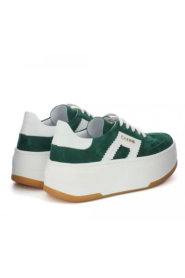 Zobacz Zielone sneakersy zamszowe CARINII--B9992-T75-L46-000-G73