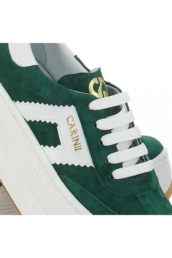 Zobacz Zielone sneakersy zamszowe CARINII--B9992-T75-L46-000-G73