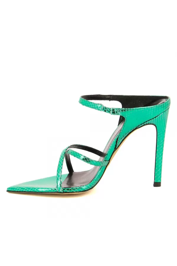 Zobacz Zielone skórzane sandały damskie CARINII--B6398-183-000-000-000