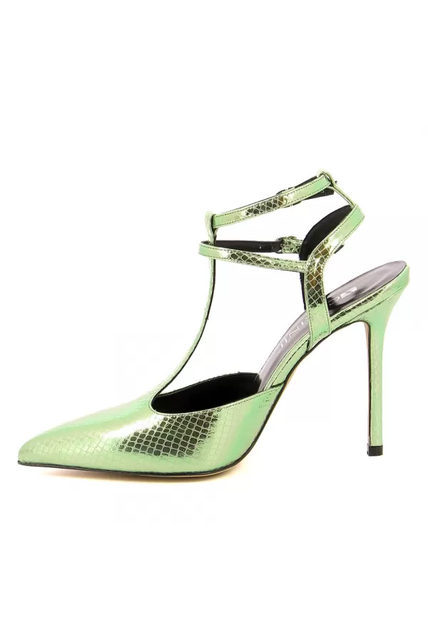 Zobacz Zielone skórzane sandały CARINII--B6397-183-000-000-000