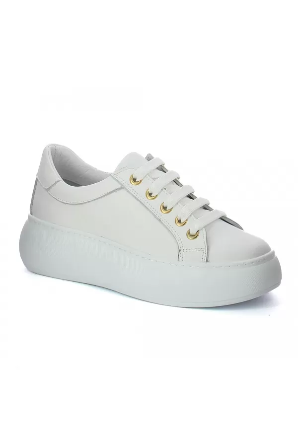 Zobacz Białe skórzane sneakersy CARINII--B9964-187-000-000-000