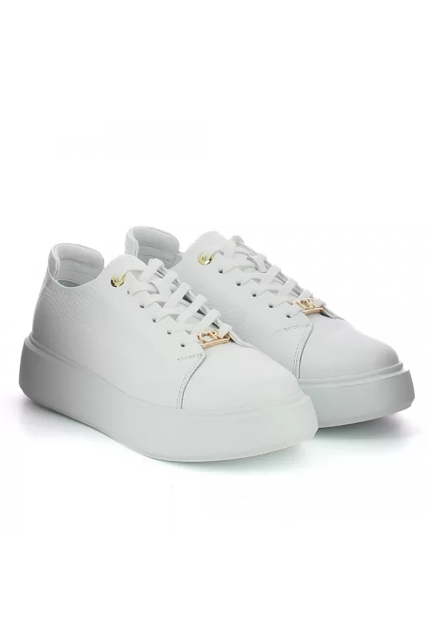 Zobacz Białe sneakersy na platformie CARINII--B9970-187-000-000-000