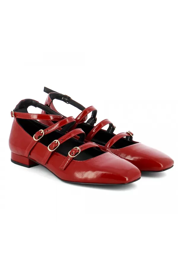 Zobacz Czerwone baleriny Mary Jane CARINII--B9965-203-000-000-000