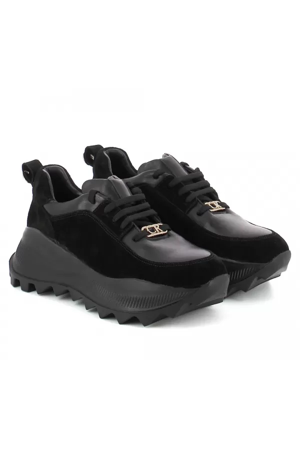 Zobacz Czarne sneakersy na platformie CARINII--B9974-353-000-000-000