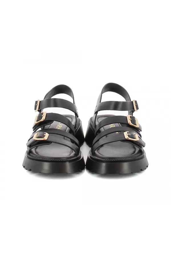Zobacz Czarne sandały skórzane CARINII--B9975-353-000-000-000