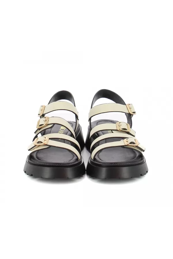 Zobacz Beżowe skórzane sandały CARINII--B9975-491-000-000-000