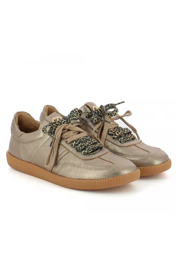 Zobacz Złote sneakersy skórzane CARINII--B10331-180-000-000-000