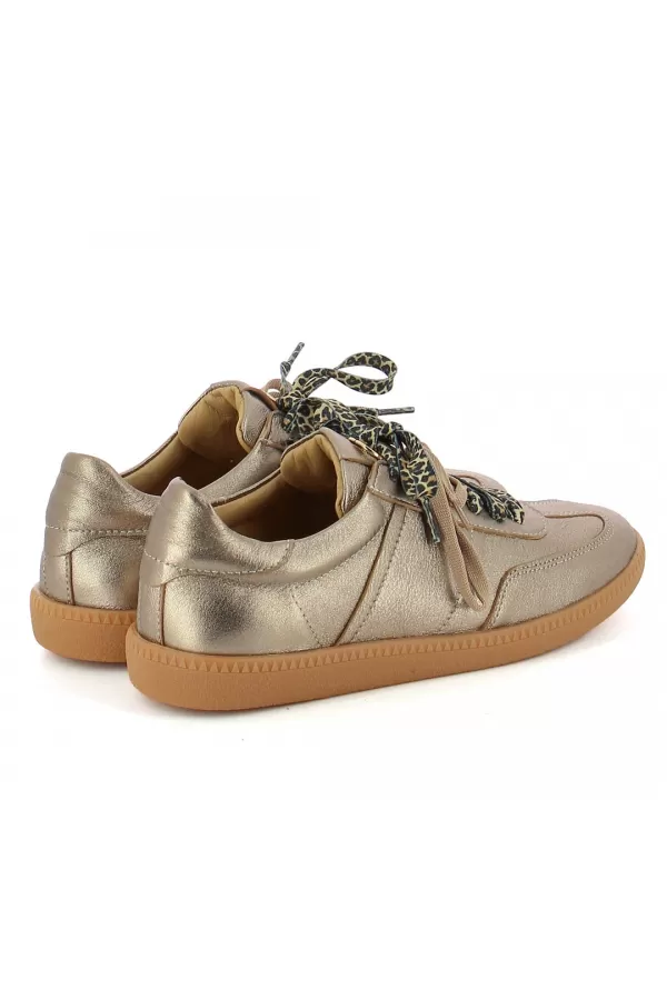 Zobacz Złote sneakersy skórzane CARINII--B10331-180-000-000-000