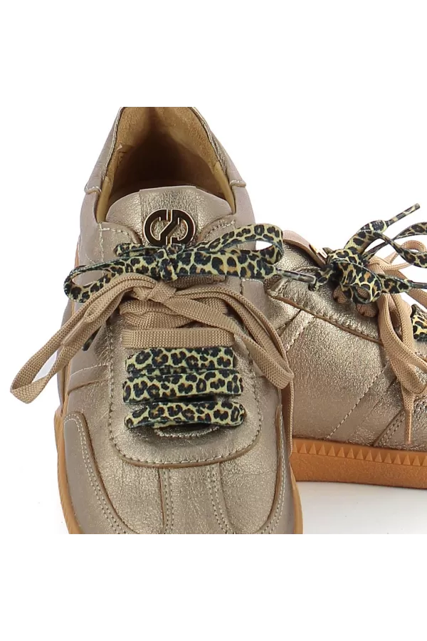 Zobacz Złote sneakersy skórzane CARINII--B10331-180-000-000-000