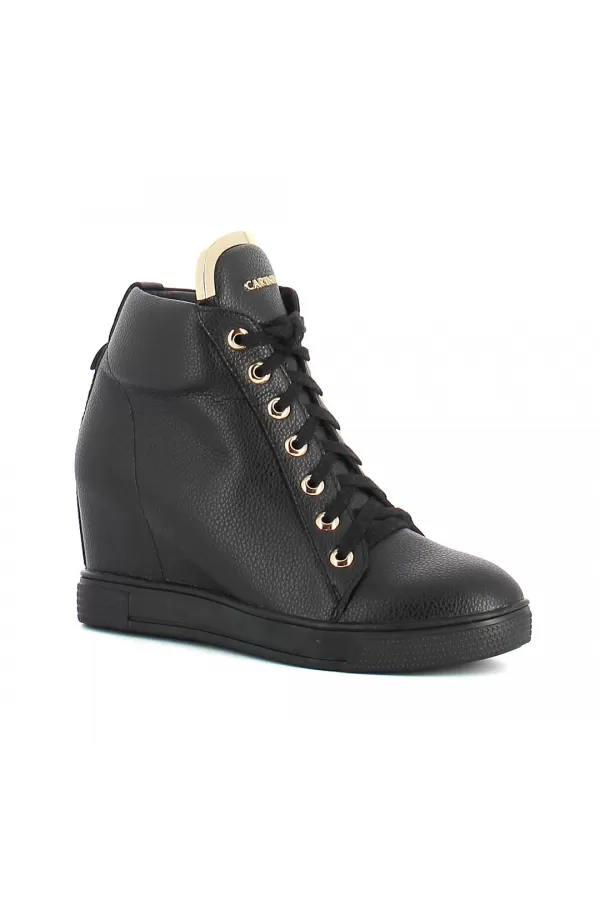 Zobacz Czarne sneakersy damskie CARINII--B4078-E50-000-PSK-B88