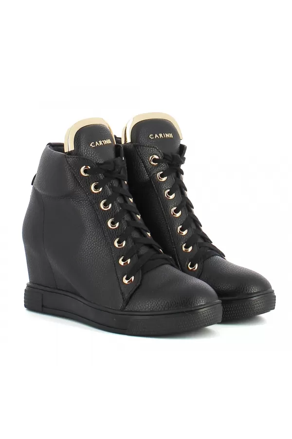 Zobacz Czarne sneakersy damskie CARINII--B4078-E50-000-PSK-B88