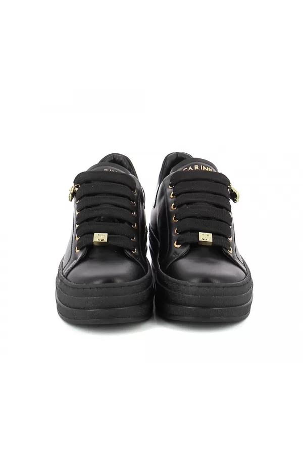 Zobacz Czarne sneakersy skórzane CARINII--B10467-E50-000-000-G74