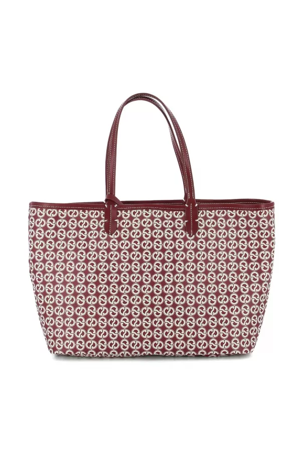 Zobacz Bordowa torebka typu shopper w monogram -- LAURIE