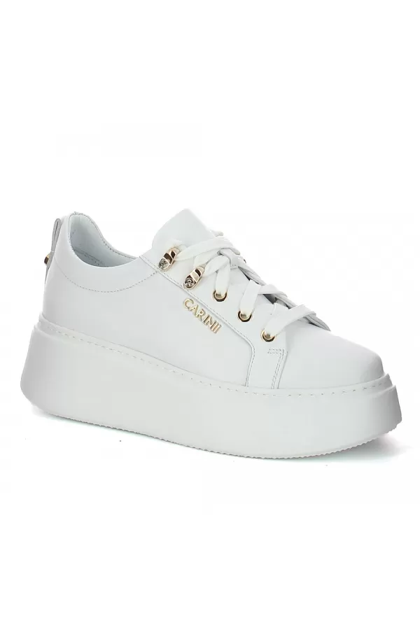 Zobacz Białe skórzane sneakersy CARINII--B8939-L46-000-000-F69