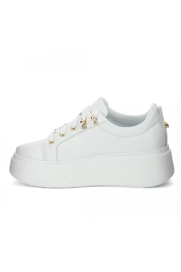 Zobacz Białe skórzane sneakersy CARINII--B8939-L46-000-000-F69