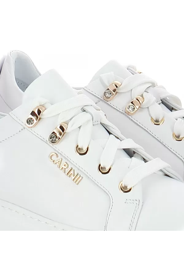 Zobacz Białe skórzane sneakersy CARINII--B8939-L46-000-000-F69