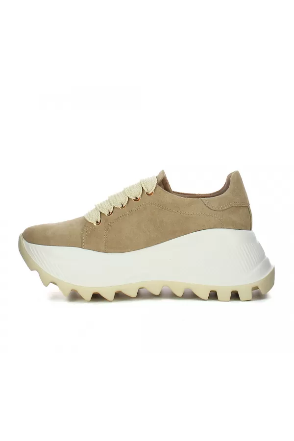 Zobacz Beżowe sneakersy na platformie CARINII--B9028-O17-000-000-000
