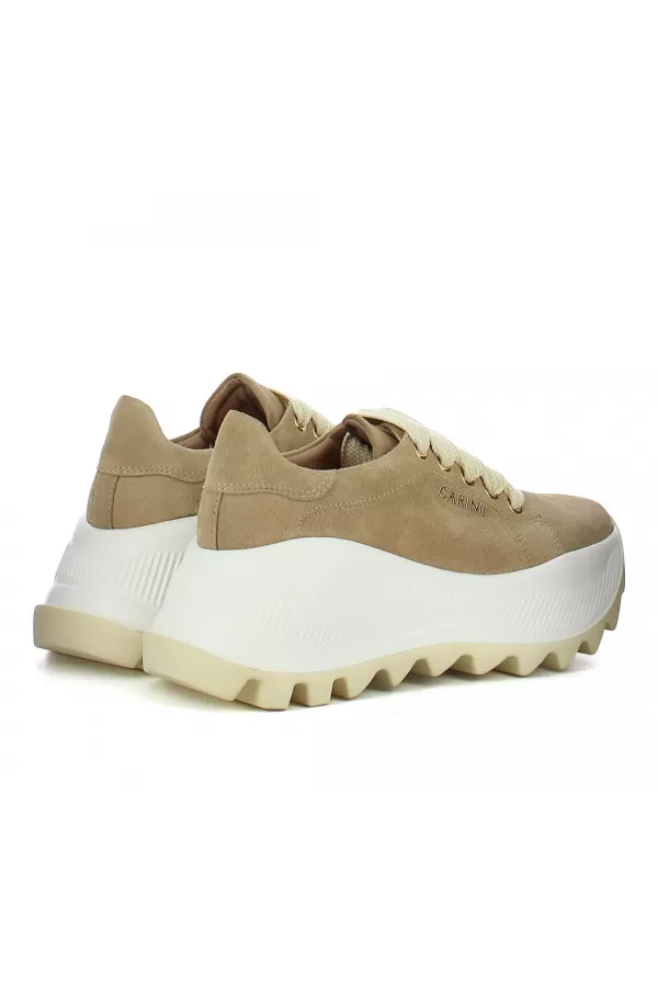 Zobacz Beżowe sneakersy na platformie CARINII--B9028-O17-000-000-000