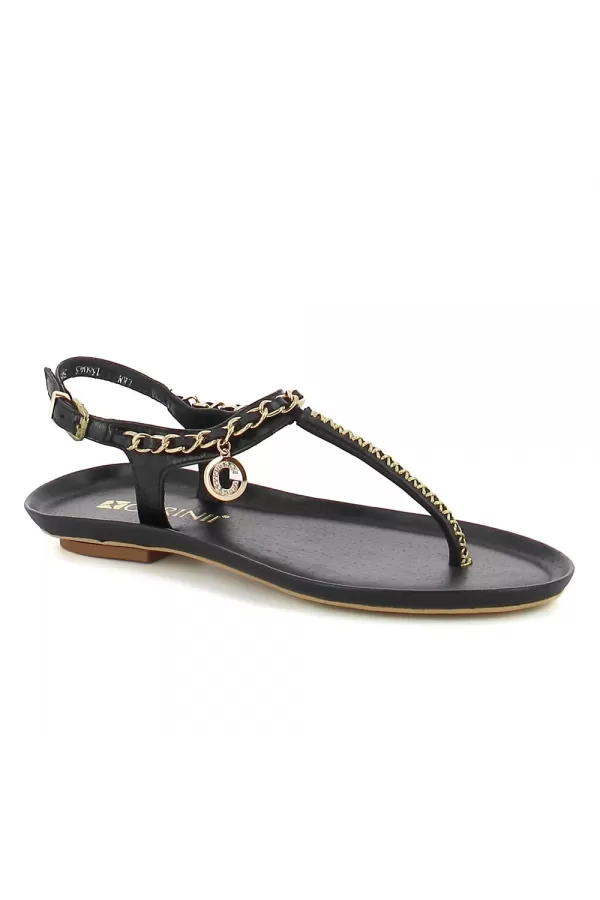 Zobacz Czarne sandały w stylu japonek CARINII--B5457-E50-000-000-D83