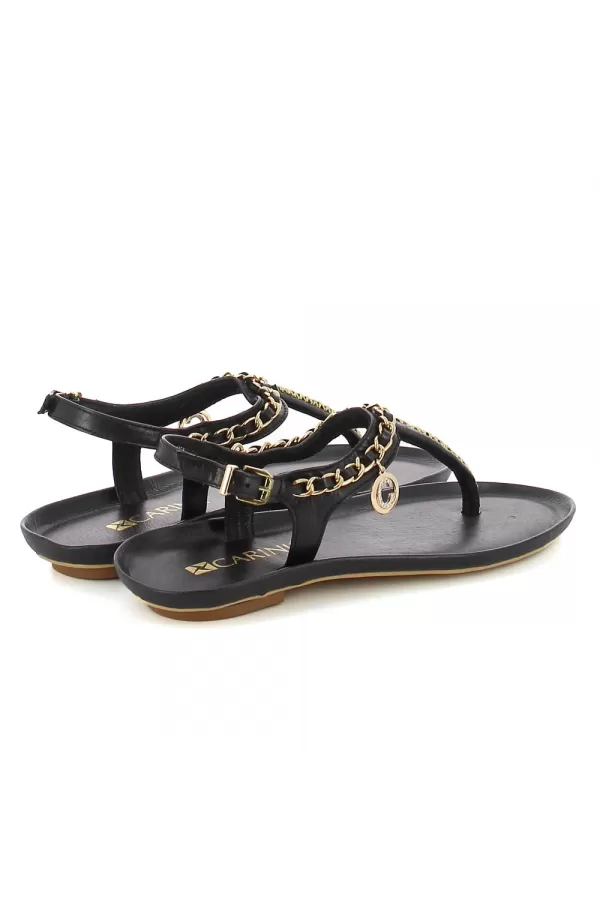 Zobacz Czarne sandały w stylu japonek CARINII--B5457-E50-000-000-D83