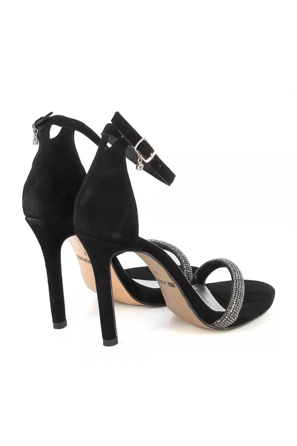 Zobacz Czarne sandały na szpilce CARINII--B8837-063-000-000-B32