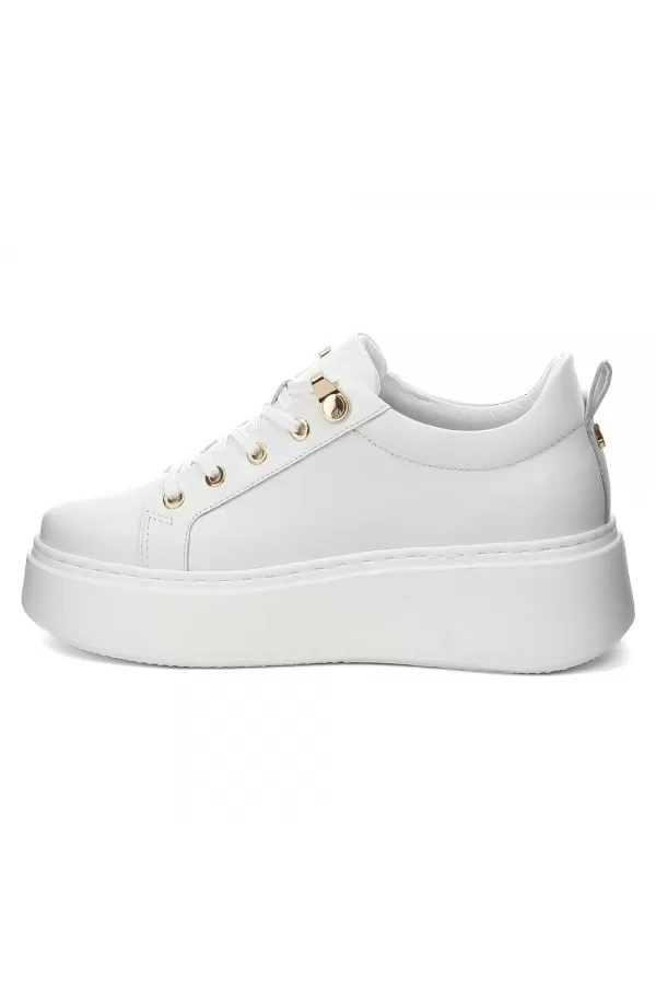 Zobacz Białe skórzane sneakersy CARINII--B8939-L46-000-000-F69