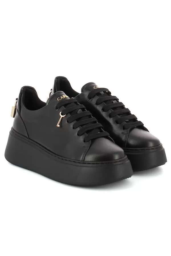 Zobacz Czarne sneakersy na platformie CARINII--B9580-E50-000-000-F69