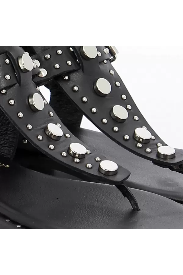 Zobacz Czarne sandały japonki CARINII--B6014-E50-000-000-000