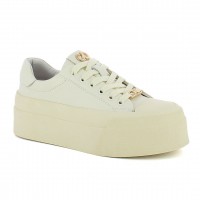 Beżowe sneakersy skórzane CARINII--B10373-491-000-000-000