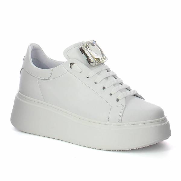 

Białe sneakersy na platformie CARINII B9836-L46-000-000-F69