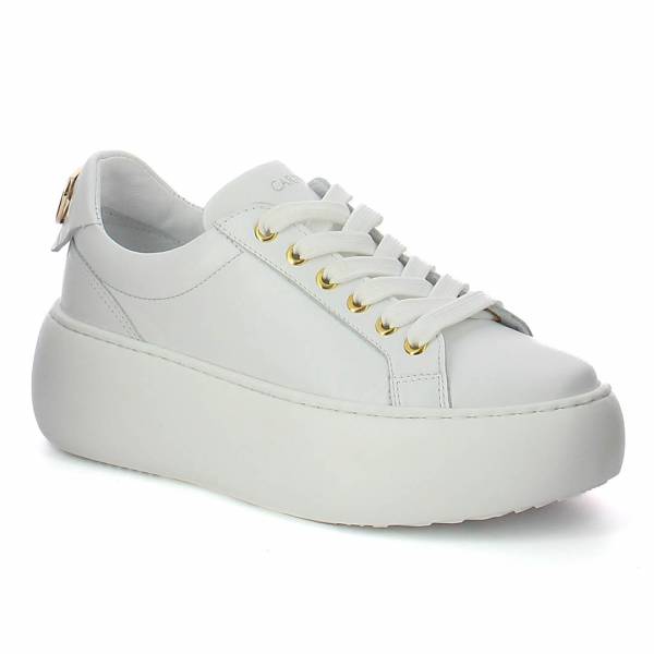 

Białe sneakersy na platformie CARINII B9571-L46-000-000-G23