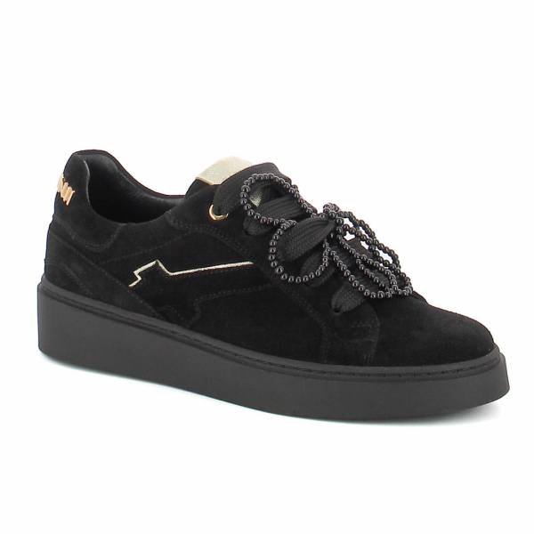

Czarne sneakersy zamszowe CARINII B10470-H20-000-000-G81