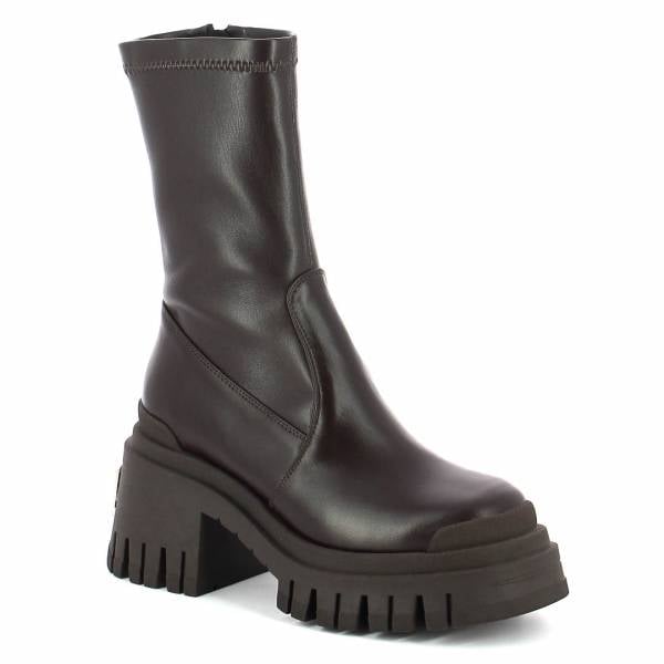 

Brązowe botki skórzane CARINII B10021-T82-000-000-F48