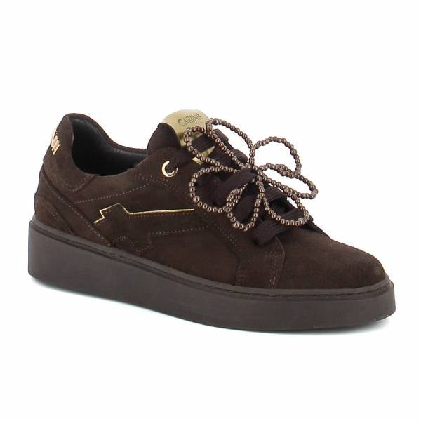

Brązowe sneakersy zamszowe CARINII B10470-T89-000-000-G81