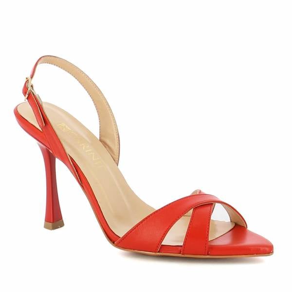 

Czerwone sandały damskie CARINII B6422-503-000-000-000