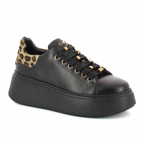 

Czarne skórzane sneakersy CARINII B10468-E50-T53-000-F69