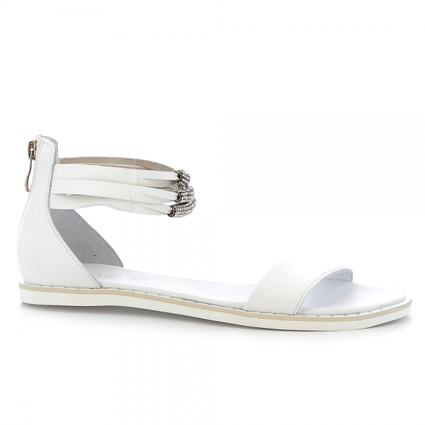 

Białe skórzane sandały CARINII B5624-L46-000-000-C74