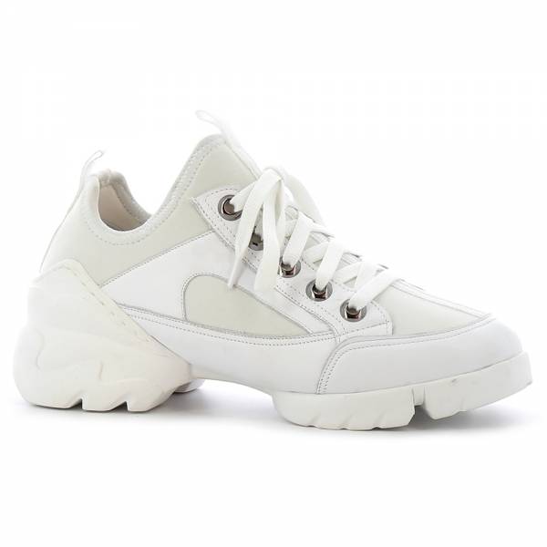 

Białe sneakersy damskie na płaskiej podeszwie CARINII B6297-187-000-000-000
