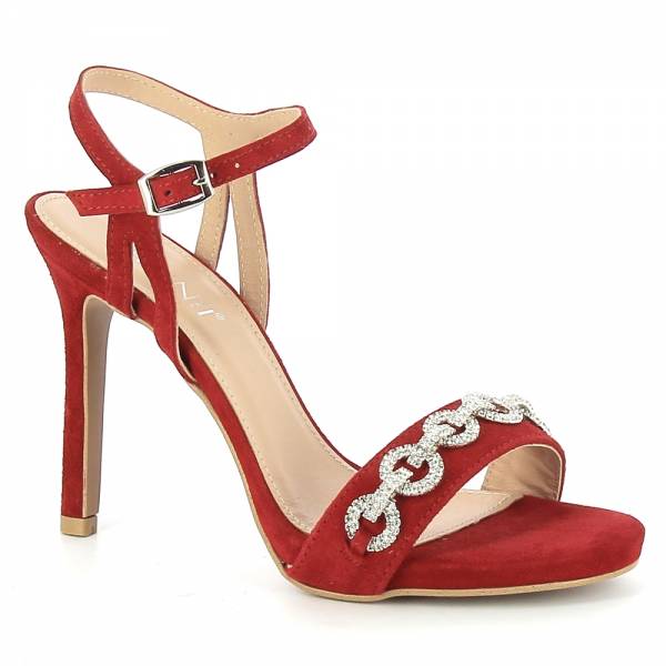 

Czerwone zamszowe sandały CARINII B6373-503-000-000-000