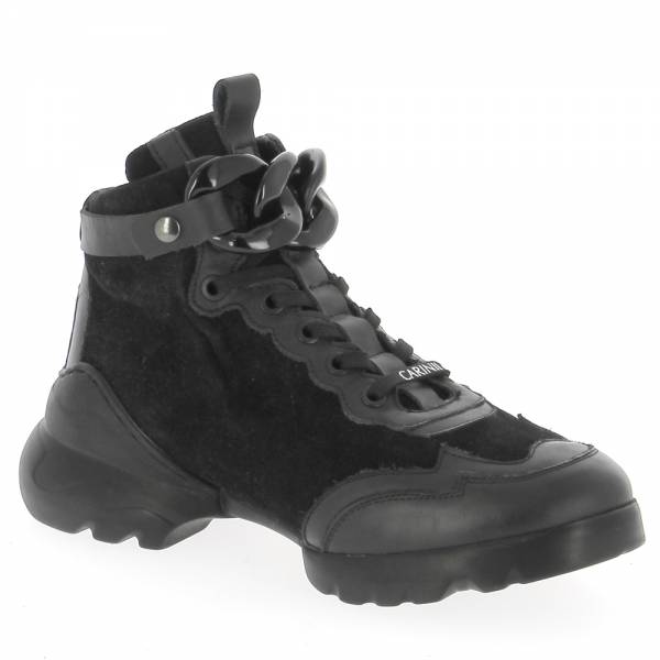 

Czarne sneakersy damskie CARINII B7607-E50-H20-000-000