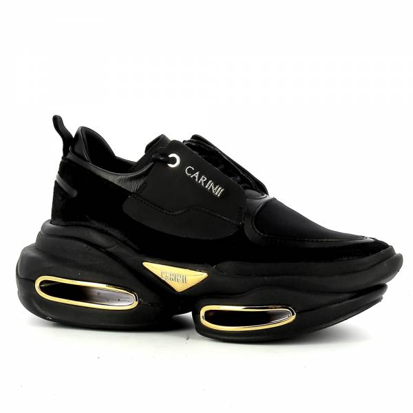 

Czarne sneakersy na platformie CARINII B8040-H20-R91-E50-F21