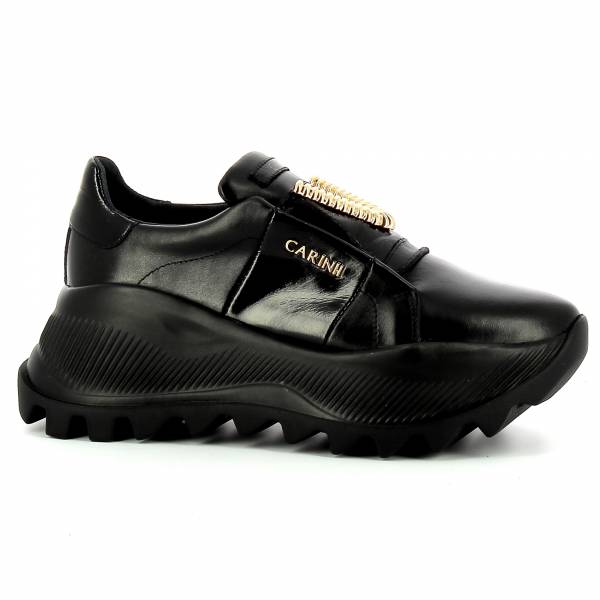 Czarne sneakersy damskie CARINII B8149B-E50-070-000-000