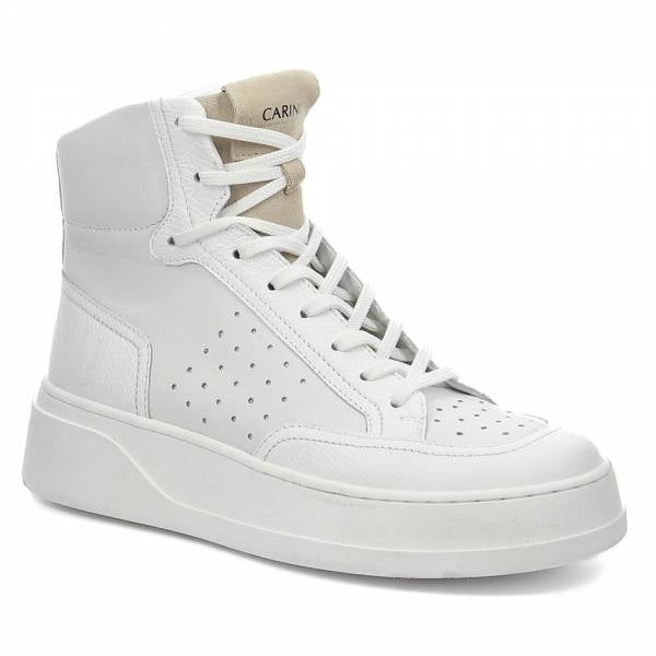 Białe sneakersy damskie CARINII B8366-P86-L46-000-F44