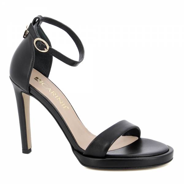 Czarne sandały na szpilce CARINII B8831-E50-000-000-A13