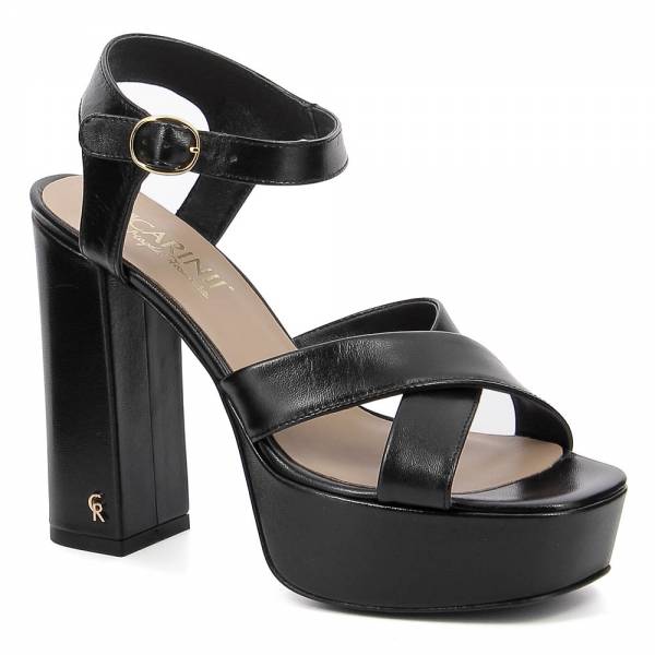 Czarne sandały damskie CARINII B8918-E50-000-000-F73